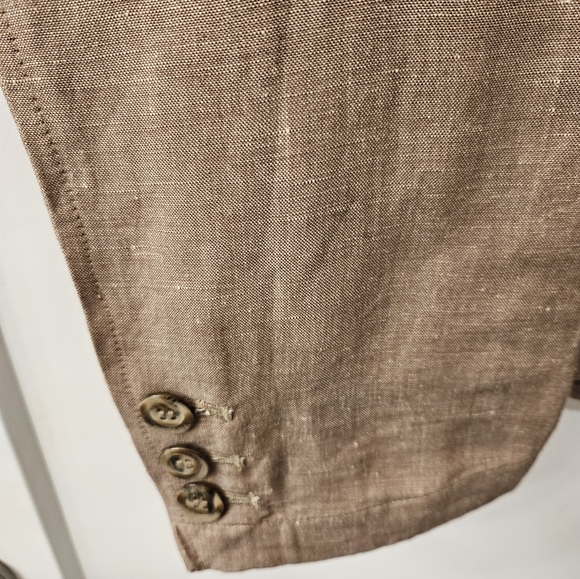 NWT - Bandolino Mocha Rayon Linen Blend Blazer - Size 16 - Picture 4 of 5